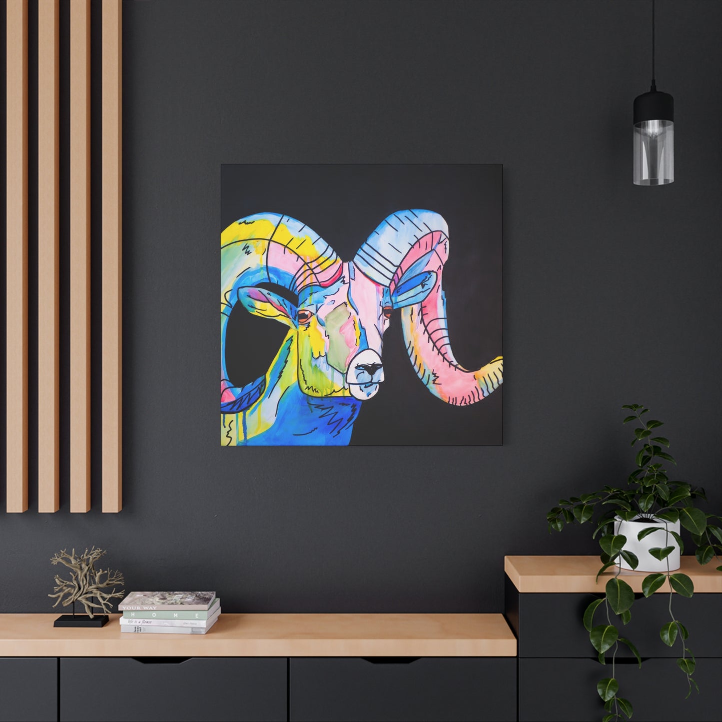 Colorful Bighorn Sheep