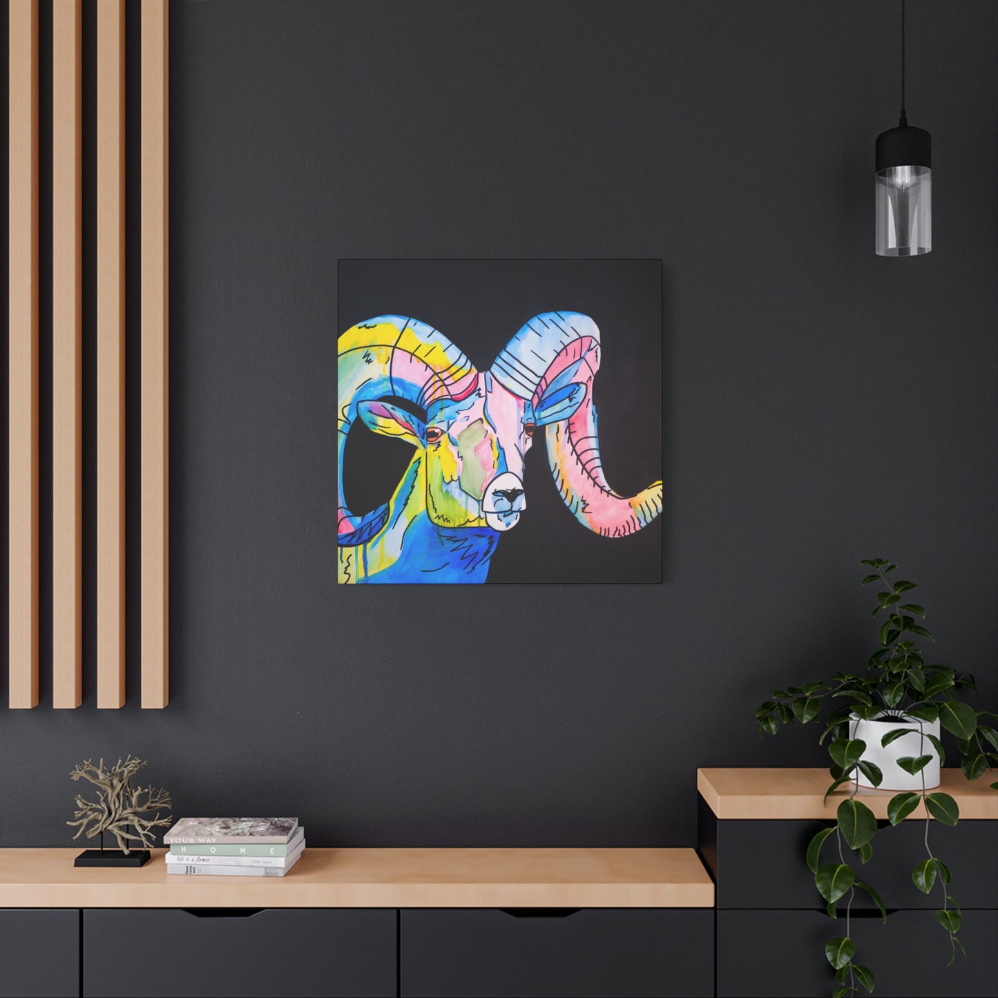 Colorful Bighorn Sheep